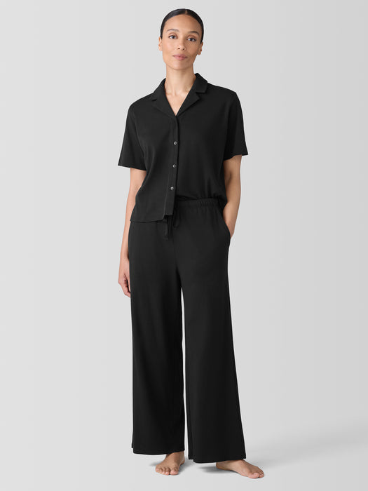 Organic Cotton Interlock Wide-Leg Sleep Pant