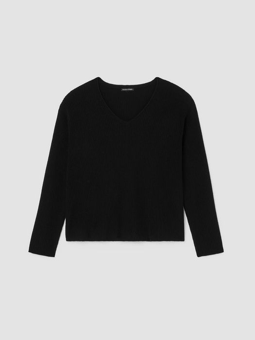 Italian Cashmere V-Neck Top