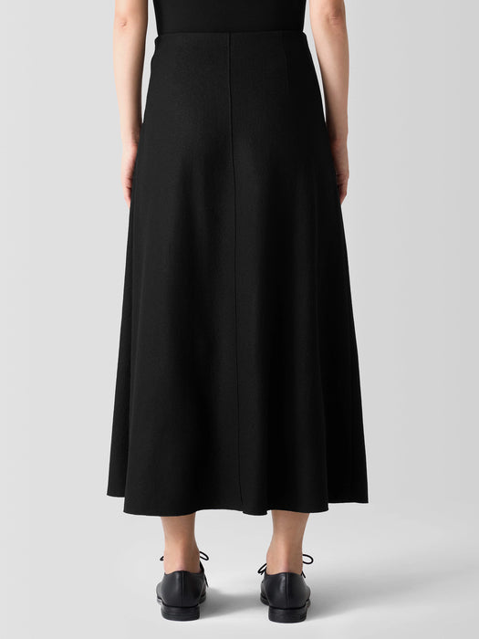 Felted Wool Jersey A-Line Skirt in Regenerative Wool