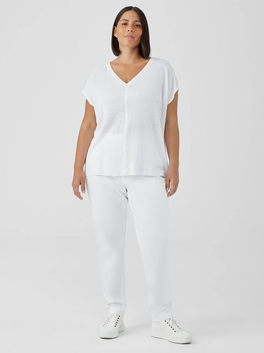 Organic Linen Jersey V-Neck Tee