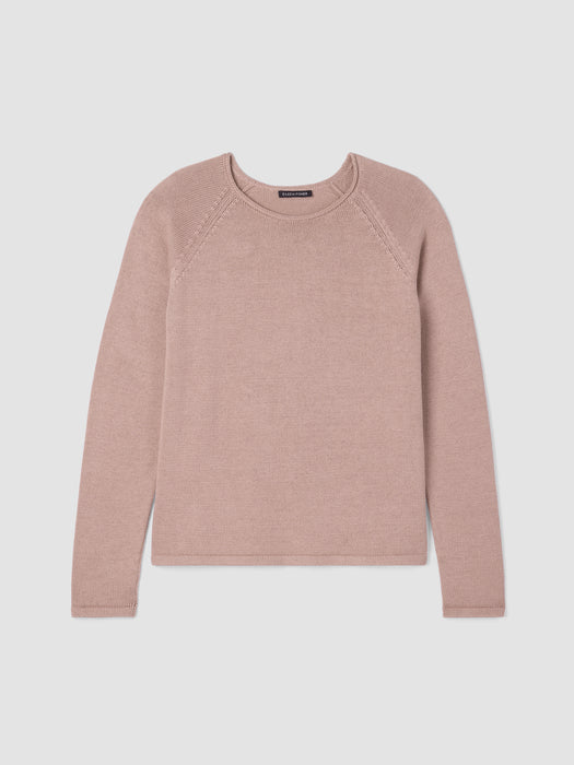 Peruvian Cotton Blend Crew Neck Top