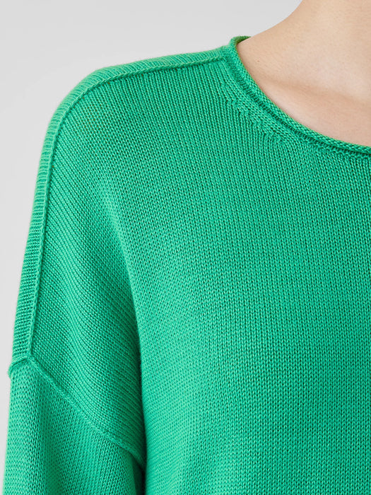 Peruvian Cotton Blend Crew Neck Top
