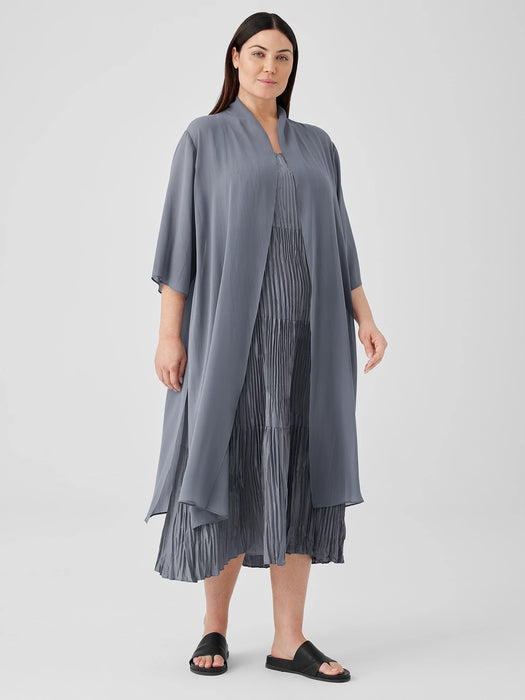 Organic Linen Cotton Airy Tuck Cropped Cardigan