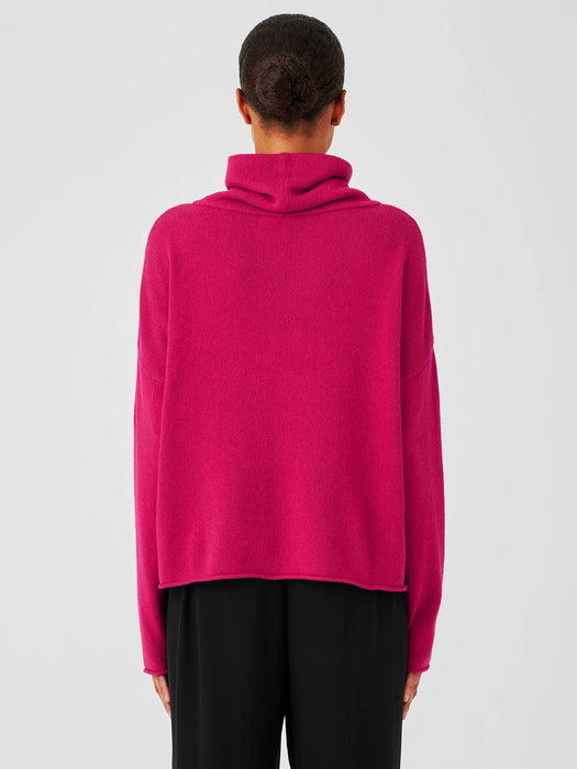 Cotton and Recycled Cashmere Turtleneck Box-Top
