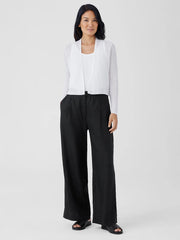Organic Linen Cotton Airy Tuck Cropped Cardigan
