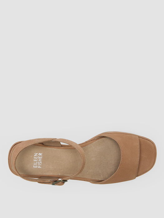 Mime Tumbled Nubuck Platform Sandal