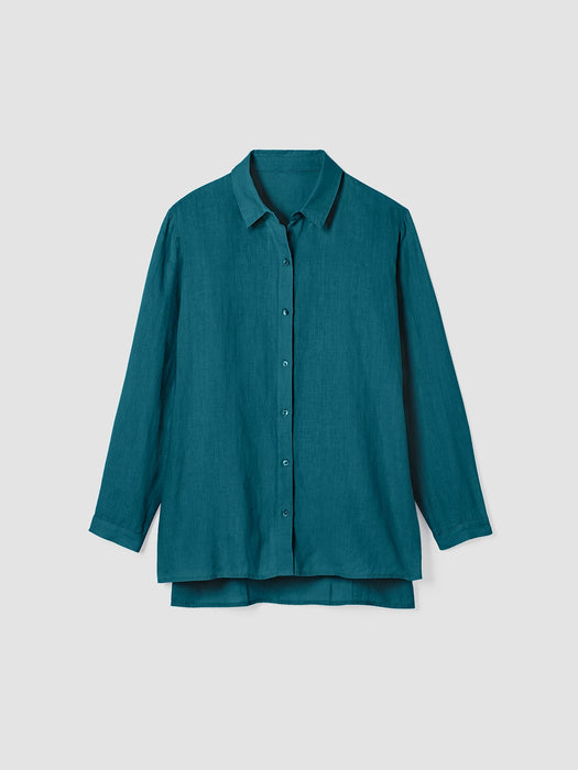 Handkerchief Linen Classic Collar Shirt