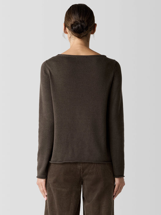 Peruvian Cotton Blend Bateau Neck Top