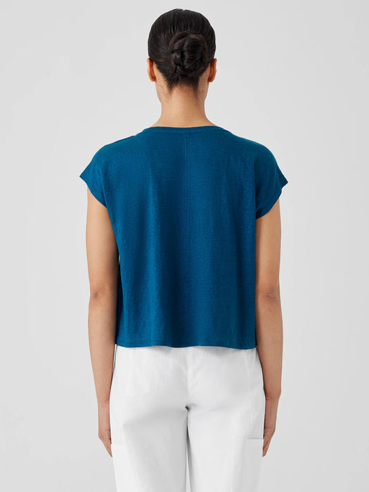 Organic Linen Jersey V-Neck Tee
