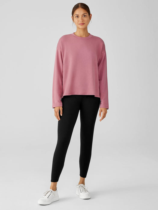 Cozy Brushed Terry Hug Crew Neck Top