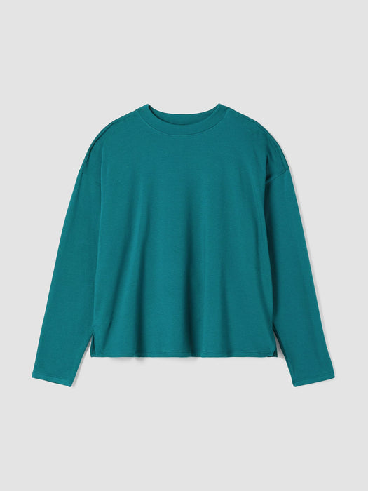 Cozy Brushed Terry Hug Crew Neck Top