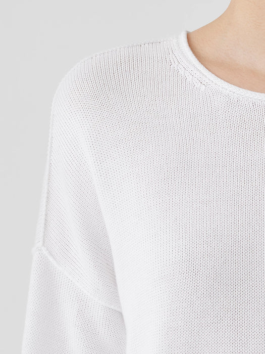 Peruvian Cotton Blend Crew Neck Top