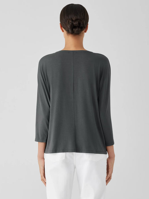 Fine Jersey Dolman-Sleeve Top