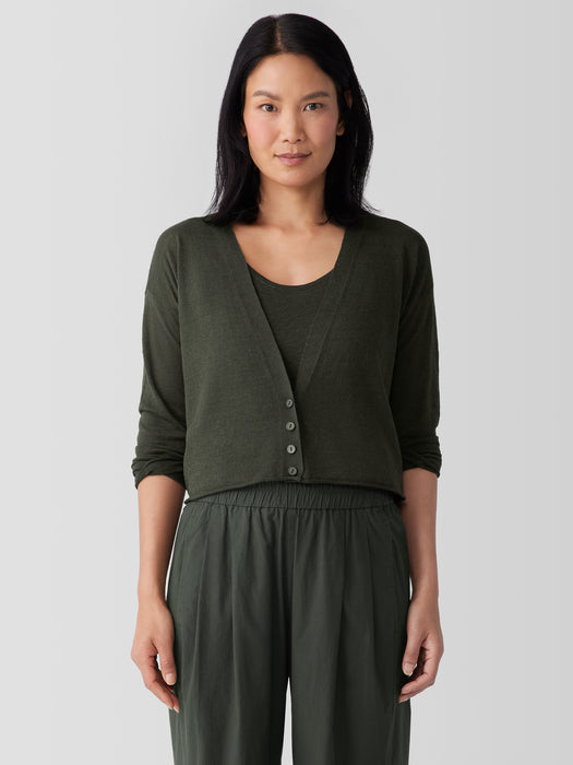 Organic Linen Cotton&nbsp;Cropped Cardigan