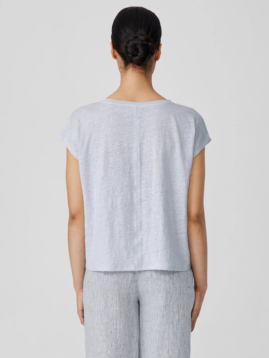 Organic Linen Jersey V-Neck Tee