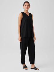 Stretch Jersey Knit V-Neck Tank