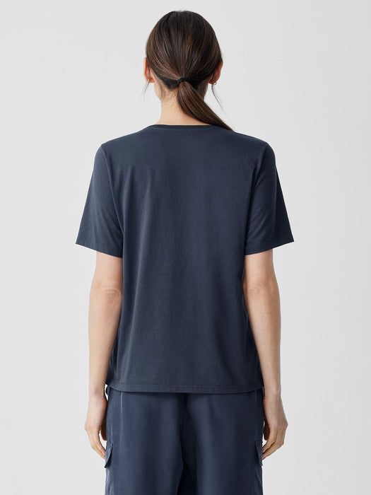 Organic Pima Cotton Jersey&nbsp;Round Neck Tee