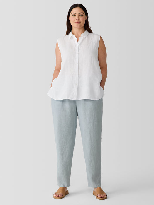 Garment Dyed Organic Linen Tapered Pant