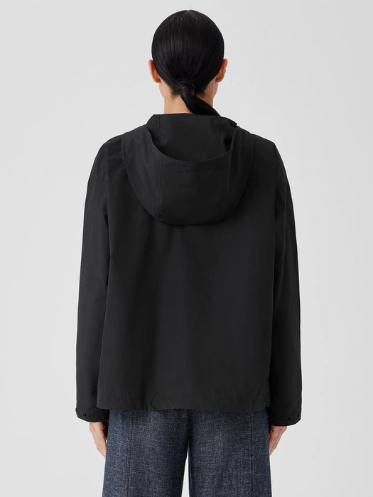 Light Cotton Nylon Hooded Jacket