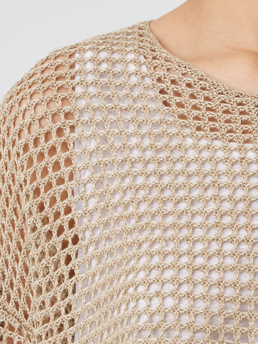 Organic Linen D&eacute;lav&eacute; Round Neck Top