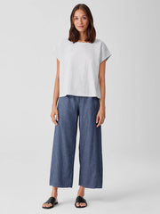 Organic Cotton Ripple Ballet Neck Top