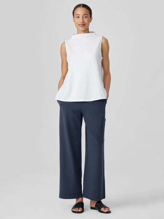 Pima Cotton Stretch Jersey Funnel Neck Tank