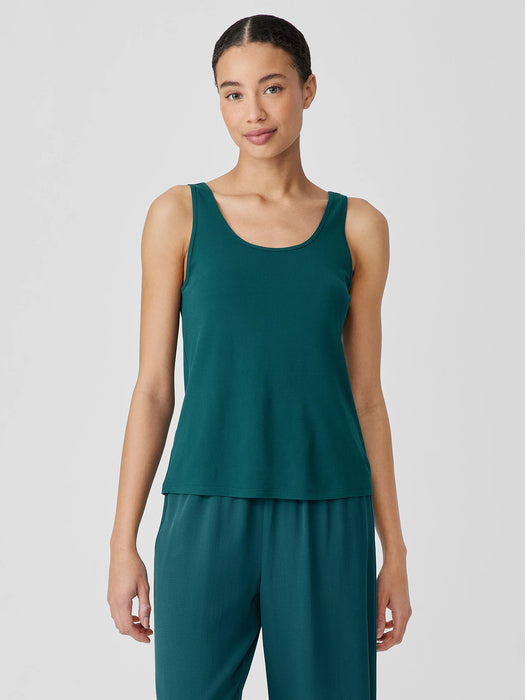 Stretch Silk Jersey&nbsp;Scoop Neck Tank
