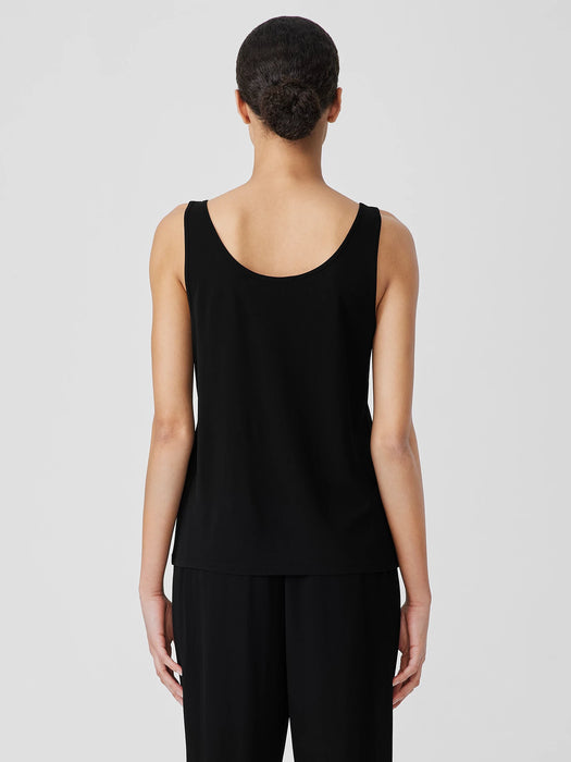 Stretch Silk Jersey&nbsp;Scoop Neck Tank
