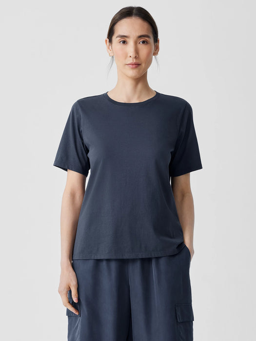Organic Pima Cotton Jersey&nbsp;Round Neck Tee