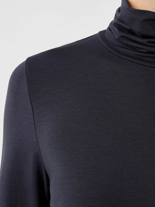 Fine Jersey Scrunch Neck Top