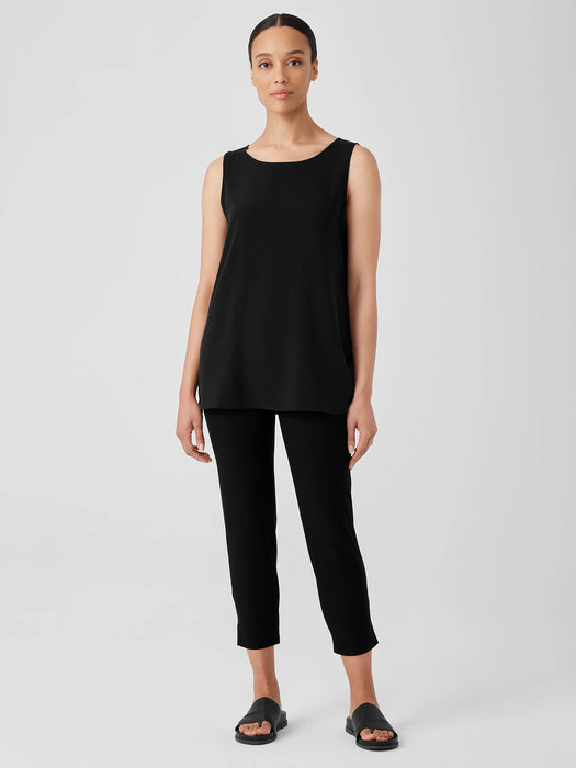 Washable Stretch Crepe Pant with Slits