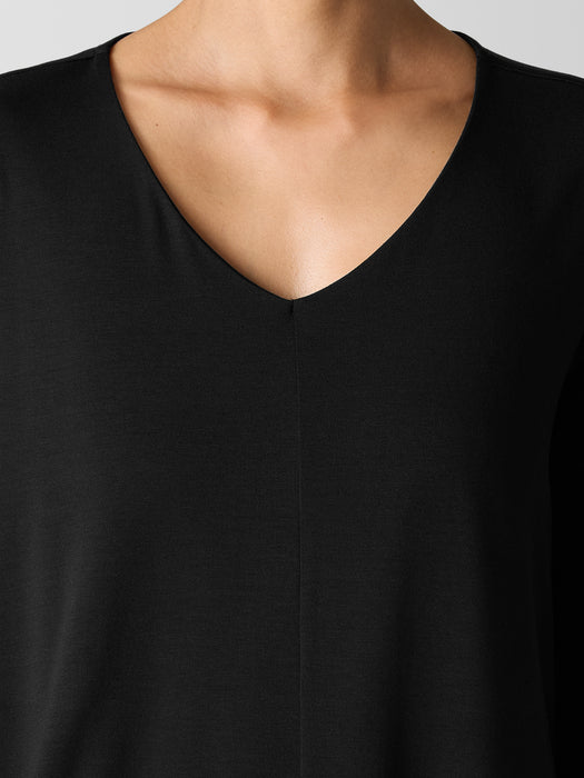 Fine Jersey V-Neck Long Top