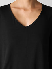 Fine Jersey V-Neck Long Top