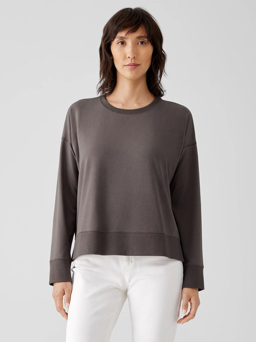 Traceable Cotton Jersey Crew Neck Top
