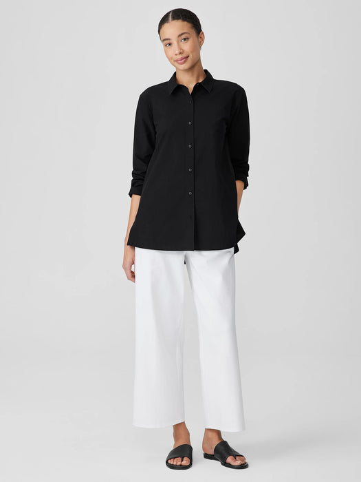 Washed Organic Cotton Poplin Classic Collar Shirt