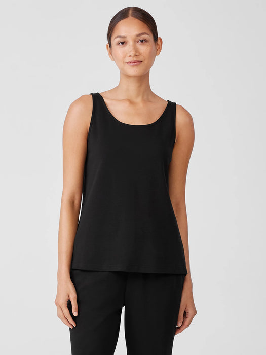 Organic Cotton Interlock Scoop Neck Sleep Tank