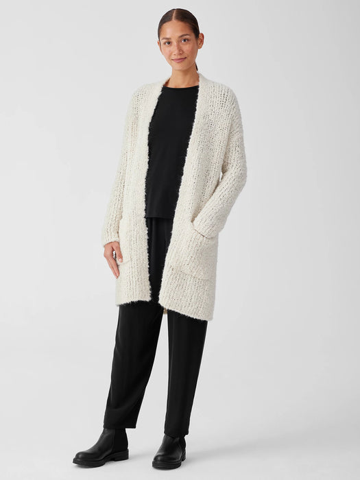 Peruvian Alpaca Loop High Collar Cardigan