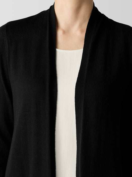 Fine Merino Cardigan in Regenerative Wool
