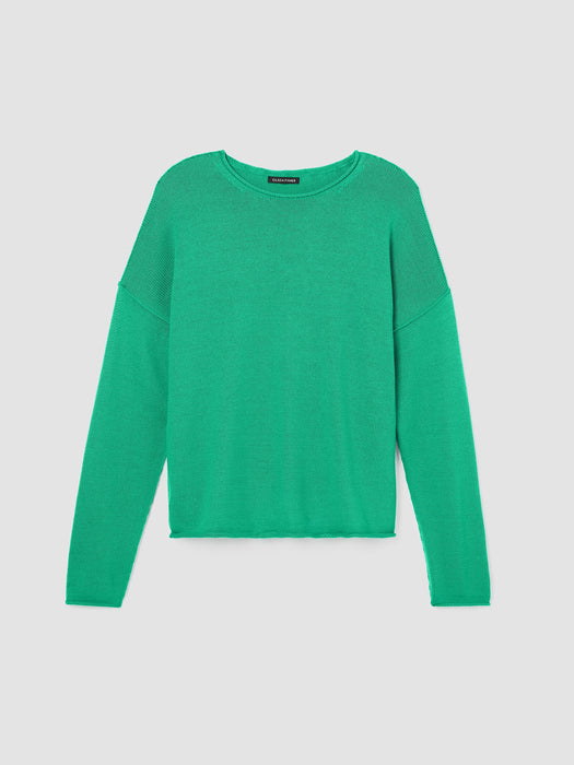 Peruvian Cotton Blend Crew Neck Top