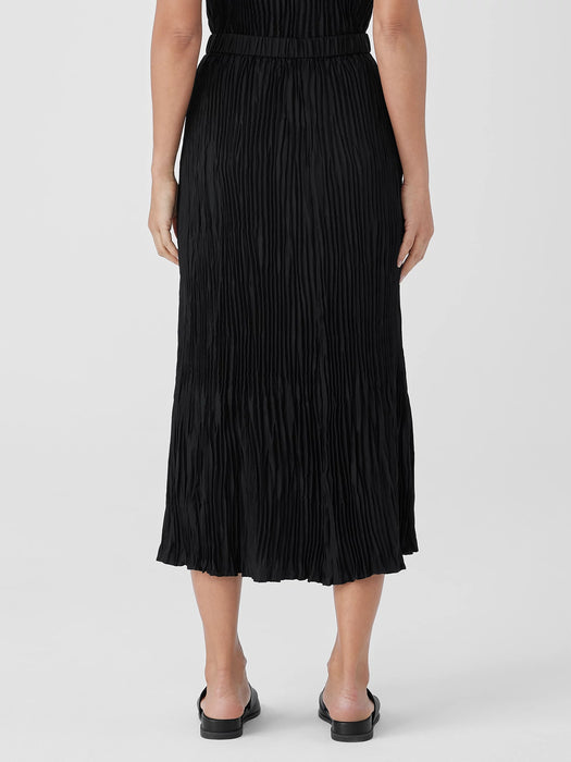 Crushed Silk Maxi Skirt