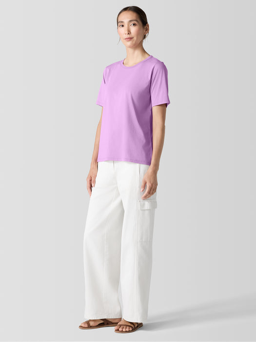 Organic Pima Cotton Jersey&nbsp;Round Neck Tee