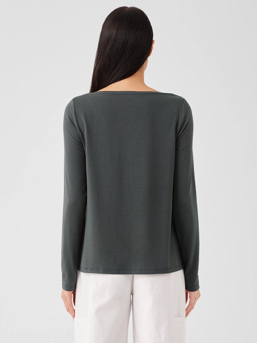 Fine Jersey Cowl Neck Top