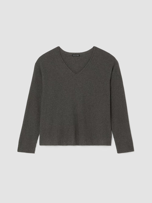 Italian Cashmere V-Neck Top