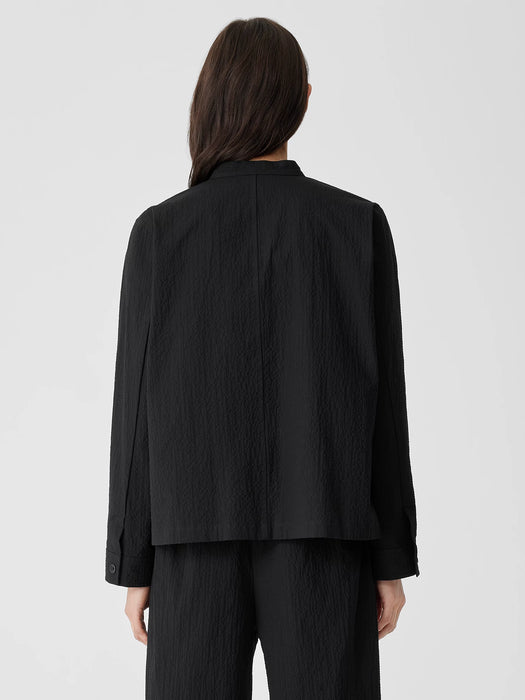 Organic Cotton Pucker Shirt Jacket