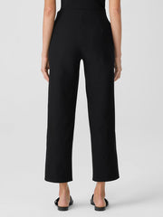 Washable Stretch Crepe Straight Pant