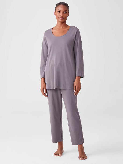Cozy Organic Cotton Interlock U-Neck Top