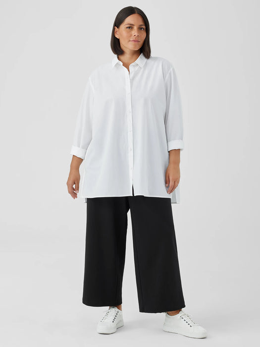 Washed Organic Cotton Poplin Classic Collar Shirt