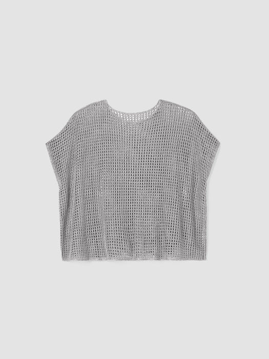 Organic Linen D&eacute;lav&eacute; Bateau Neck Top
