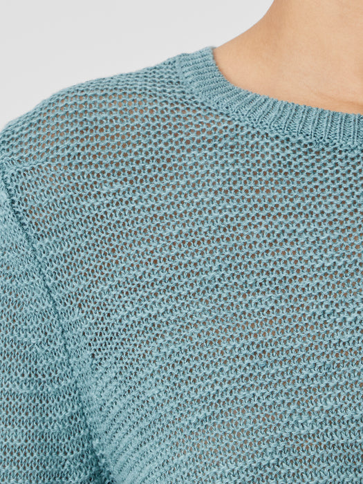 Organic Linen Cotton&nbsp;Crew Neck Top