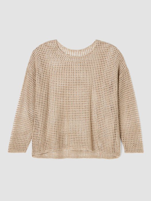 Organic Linen D&eacute;lav&eacute; Round Neck Top